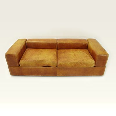 711 Brown Leather Sofa Bed By Tito Agnoli For Cinova 1960s 711 Brown Leather Sofa Bed By Tito Agnoli For Cinova 1960s 3