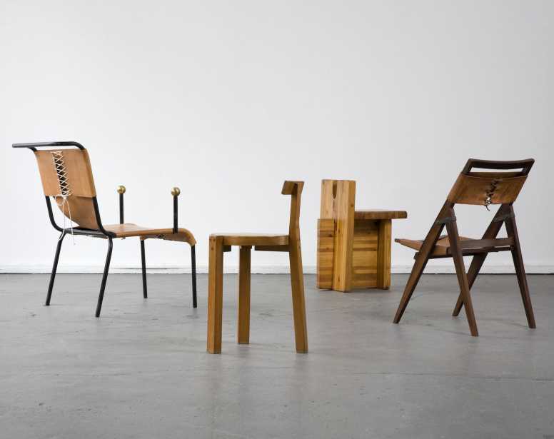 Brazilian Modern Pamono Stories, Lina Leather Folding Chair