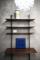 artwork by Paolo Scheggi and bookcase by Ignazio Gardella, Italy, ca. 1955