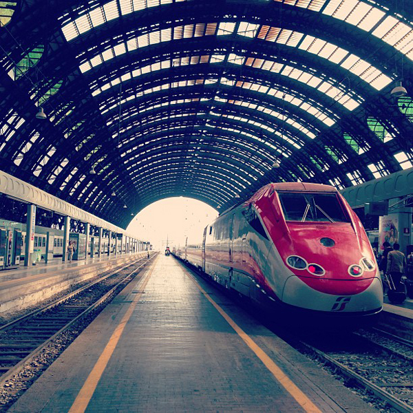 At Stazione Centrale Milano heading to Roma!