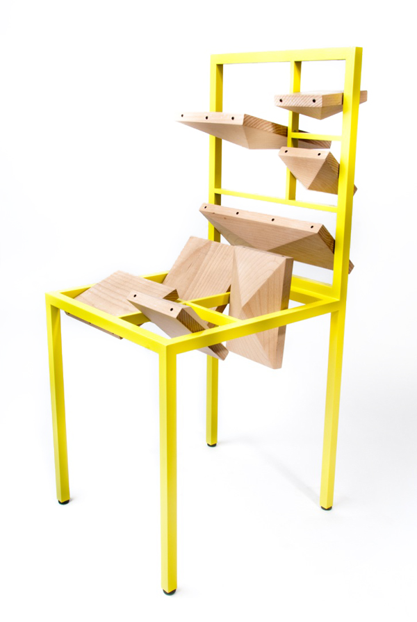 A Book Between Two Stools - Eyal Burstein - Pyramid Chair - L’ArcoBaleno blog