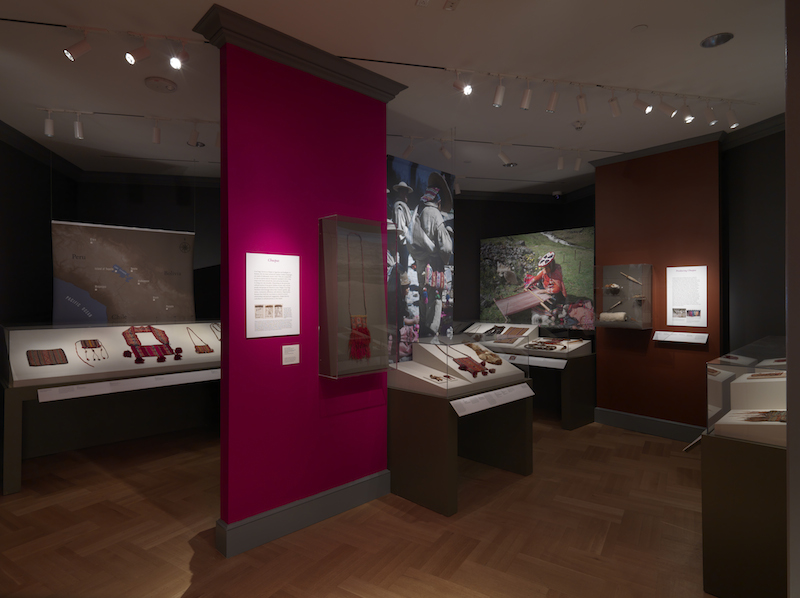 On the top floor of the BGC gallery, you can find a fascinating companion exhibition titled Carrying Coca: 1,500 Years of Andean Chuspas exhibition