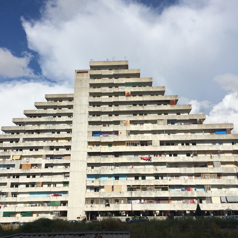 Social housing block in the Scampia neighborhoos