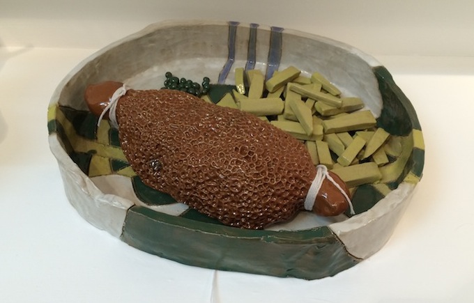 A delightful ceramic haggis by Cameron Way at Project Ability