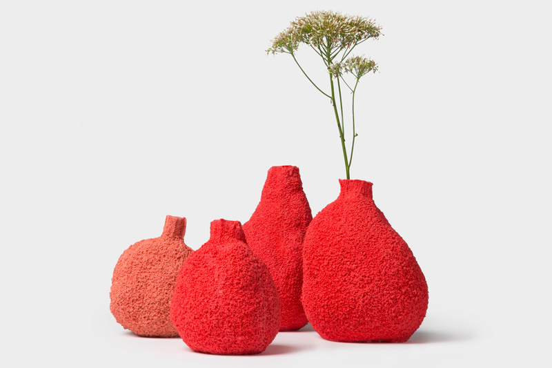 Coral vases by Michal Fargo, courtesy of the designer and L'ArcoBaleno