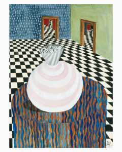 "A Vase in a Vermeer Room", Watercolor painting by Martine Bedin, 2010. Courtesy of Martine Bedin 