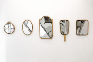 “Please Don't Tell Mom” mirrors by Marc Dibeh, courtesy of Art Factum Gallery