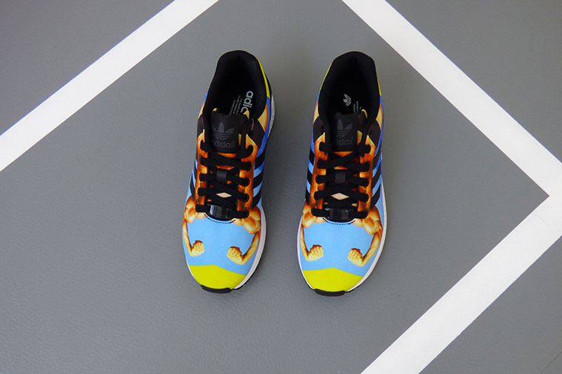 The limited edition Adidas ZX FLUX designed by Atelier Biagetti. Photo © Anna Carnick
