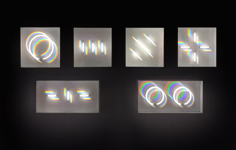 Wonderfluro by Rachel Harding, in which spectrum glass elevates standard fluorescent tubes