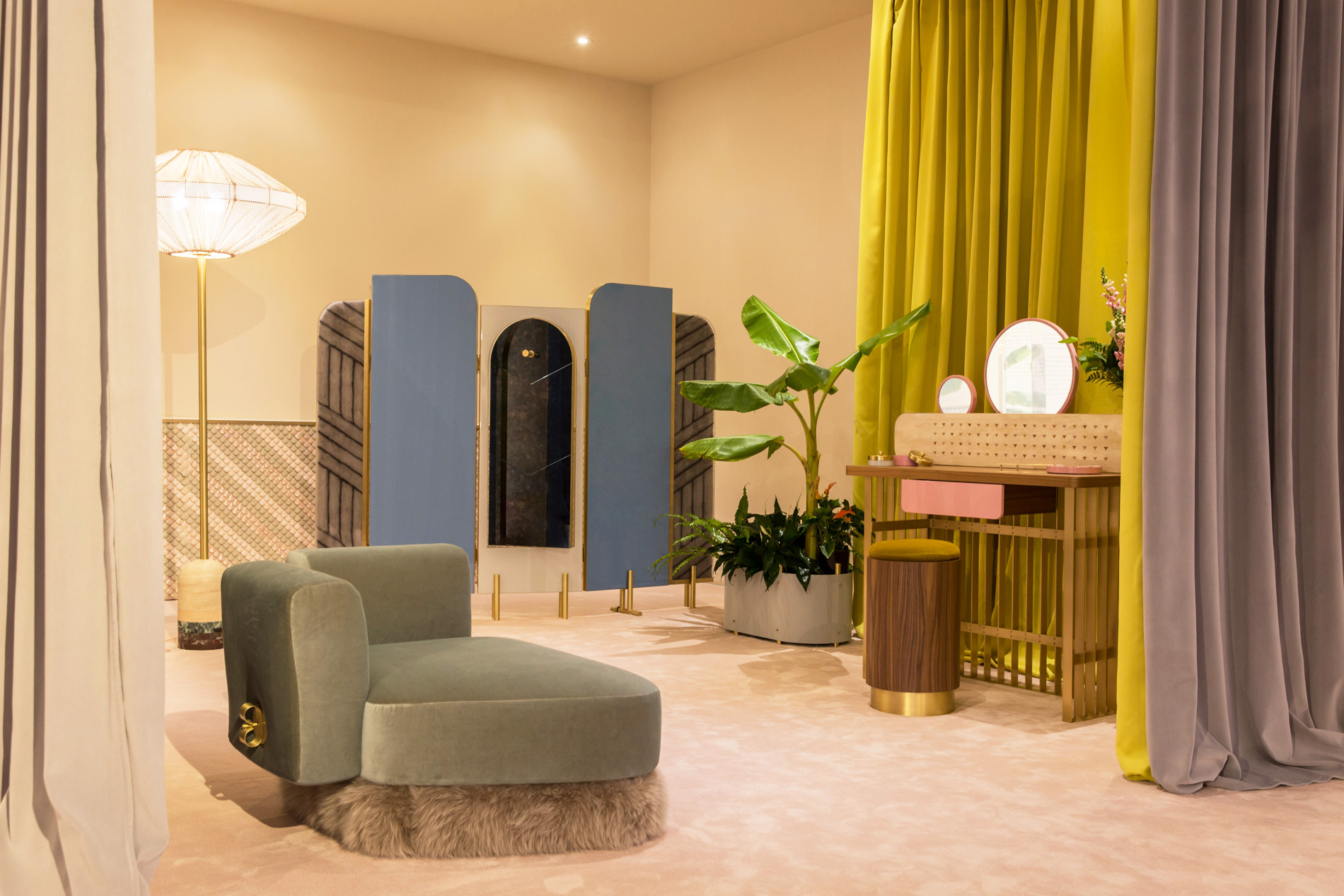 The Happy Room furniture collection and Booth Set-Up at DesignMiami/ 2016 for FENDI