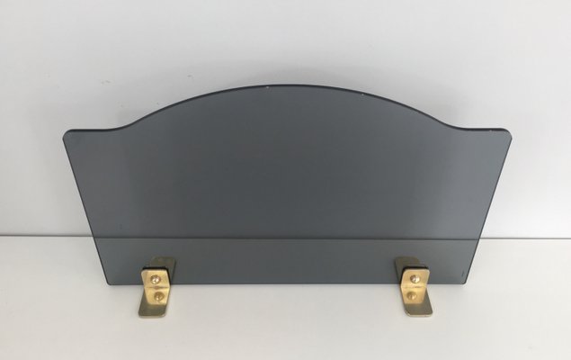 Brass Smoked Glass Fireplace Screen 1970s For At Pamono