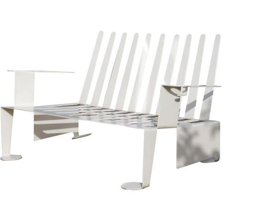 White Metal Bench 1989 For Sale At Pamono