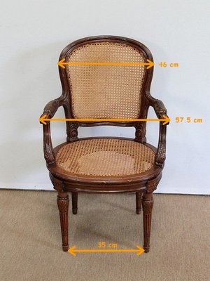 Louis XVI Style Solid Mahogany Chair, 1900s