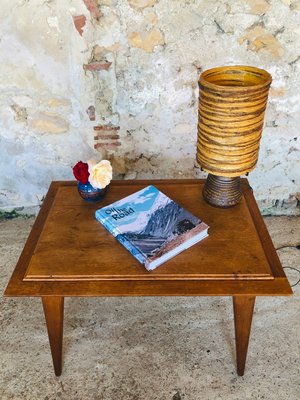 Mid Century Side Table with Compass Legs 1960s