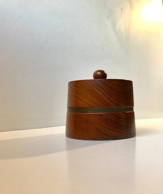 pipe tobacco in humidor Vintage Scandinavian Pipe Tobacco Humidor in Teak from Christer Design,  1960s for sale at Pamono