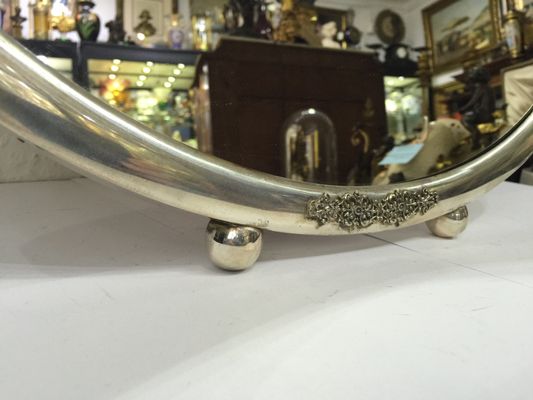 Art Deco Spiegel Mit Silberrahmen Bei Pamono Kaufen