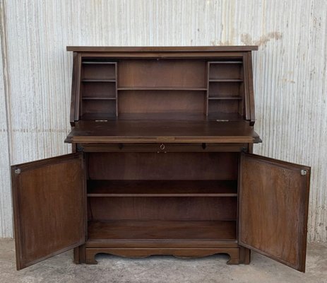 Spanish style carved wood secretary desk with bookshelf SOLD SOLD SOLD Antique