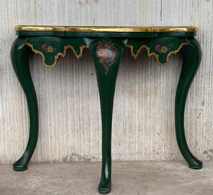 Emerald green console table deals