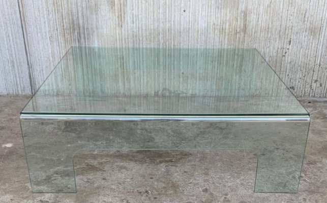 Mid Century Modern Square Curved Glass, Curved Glass Coffee Tables Melbourne