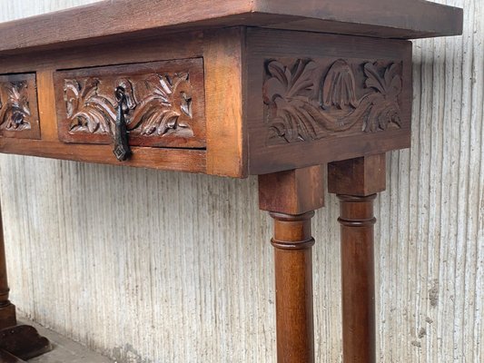 Carved wood clearance entry table