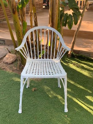 th Renaissance Revival Style White Garden Chairs In Faux Bamboo Set Of 2 For Sale At Pamono