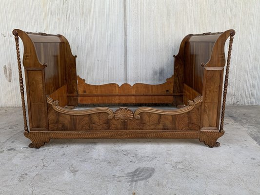 Antique sleigh bed sale frame