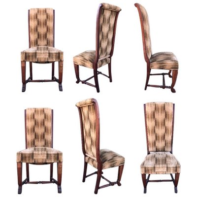 Dining Chairs Set Of 6 For At Pamono, Tall Wooden Dining Chairs