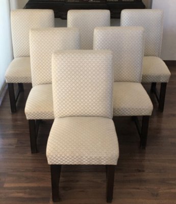 Art Deco Dining Chairs with Upholstery, Italy, Set of for sale