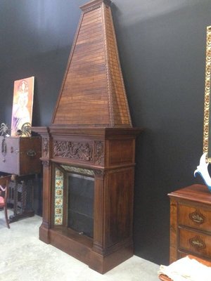 19th Century Fireplace Chimney in Walnut for sale at Pamono