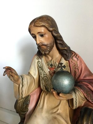 YWHL Statua Di Gesù Buon Pastore Con Agnelli In Cristallo 3D Inciso Laser – Base LED Colorata, Regalo Religioso - 3