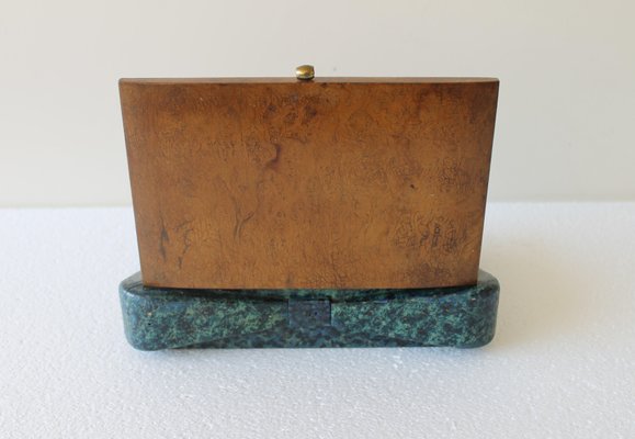 Turquoise Marbled Wood and Box, 1940s sale at Pamono