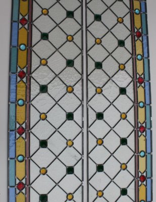 Art Deco Italian Stained Glass Panels 1935 Set Of 2 For Sale At Pamono