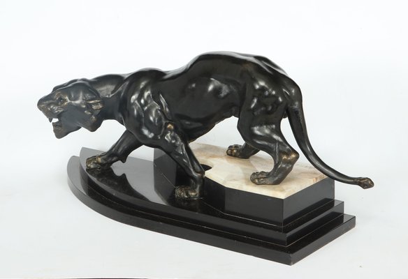 Art Deco Bronze Tiger by Thomas Cartier, 1925 for sale at Pamono