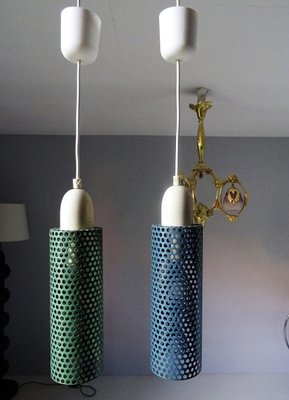 Ceiling Lamps in the Style of Mathieu Mategot, Set of 2 for sale
