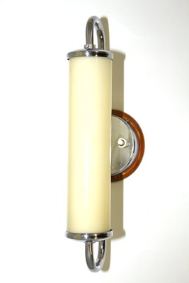 Bauhaus Stil Wandlampe Opalglas Wandleuchte mit Zwei E14 Fassungen Vintage Lampe