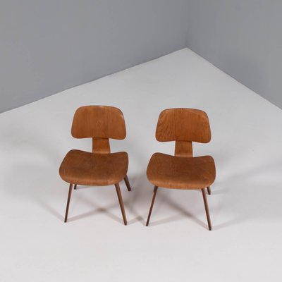 Set of Plywood DCW Dining Chairs by Charles & Ray Eames for Herman