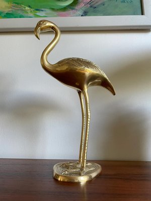 Brass flamingo table lamp deals
