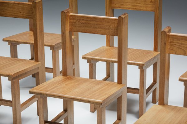 Dutch Modernist Dining Chairs By Wim, Unfinished Pine Dining Room Chairs