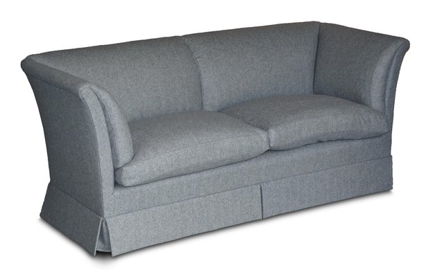 Baring Sofa in Grey Herringbone Wool Upholstery from Howard Sons
