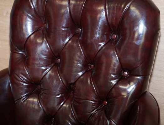 Vintage Oxblood Leather Chesterfield Chair for sale at Pamono