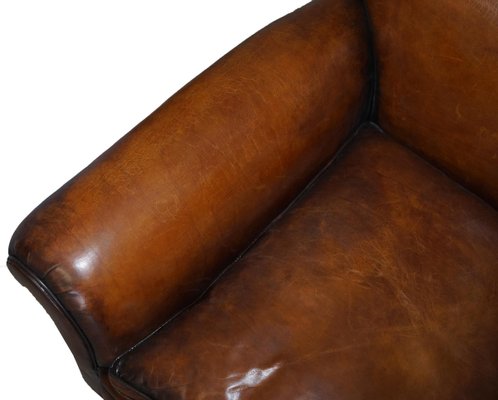 Antique Victorian Hand Dyed Brown Leather Sofa For At Pamono Antique Victorian Hand Dyed Brown, Briarwood Leather Sofa