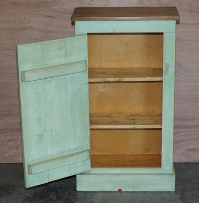 Tall Hand Painted Pine Cupboards Set, Tall Pine Cupboard With Shelves