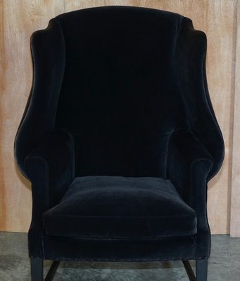 Black 2024 wingback armchair