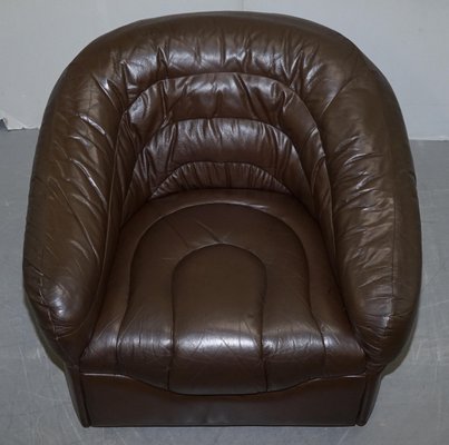 Brown Leather Sofa Armchair Suite, Mid Century Style Leather Sofa Uk