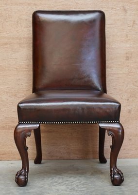 Hardwood Claw Ball Dining Chairs, Custom Leather Dining Chairs