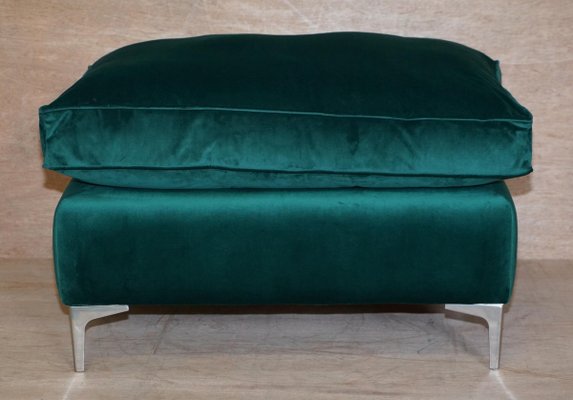 Emerald green on sale velvet ottoman