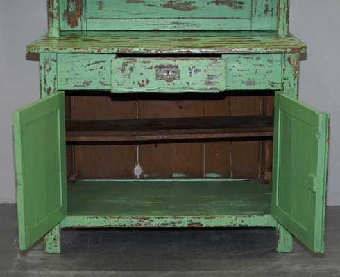 green emerald velvet dress Vintage, Rustic Handmade Green Painted Dresser With Tiled Top