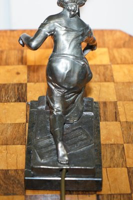 Art Deco Marble Bronze Statue Table Lamp For At Pamono Art Deco Marble Bronze Statue Table, Bronze Statue Table Lamps