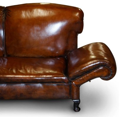 Whisky Brown Leather Sofa For At, Brompton Brown Leather Sofa
