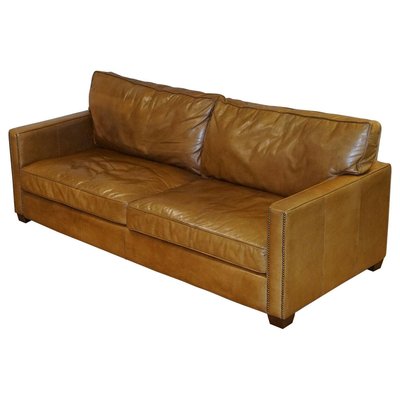 Viscount Tan Leather 3 Seater Sofa From, Timothy Oulton Leather Sofa